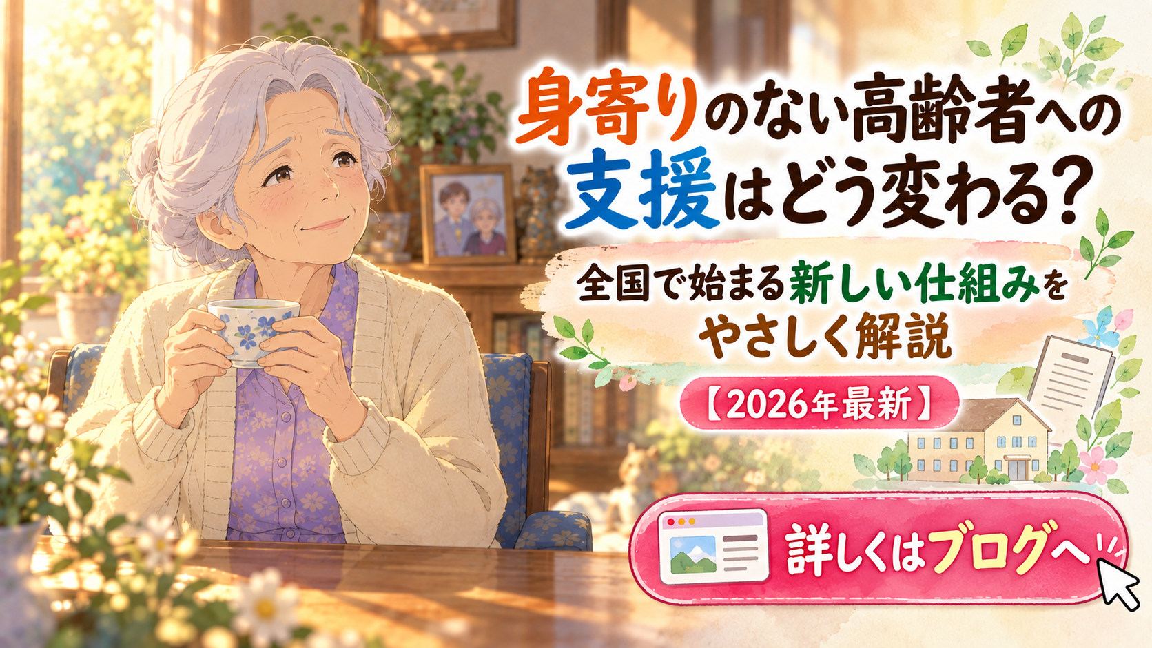 身寄りのない高齢者への支援はどう変わる？全国で始まる新しい仕組みをやさしく解説【2026年最新】