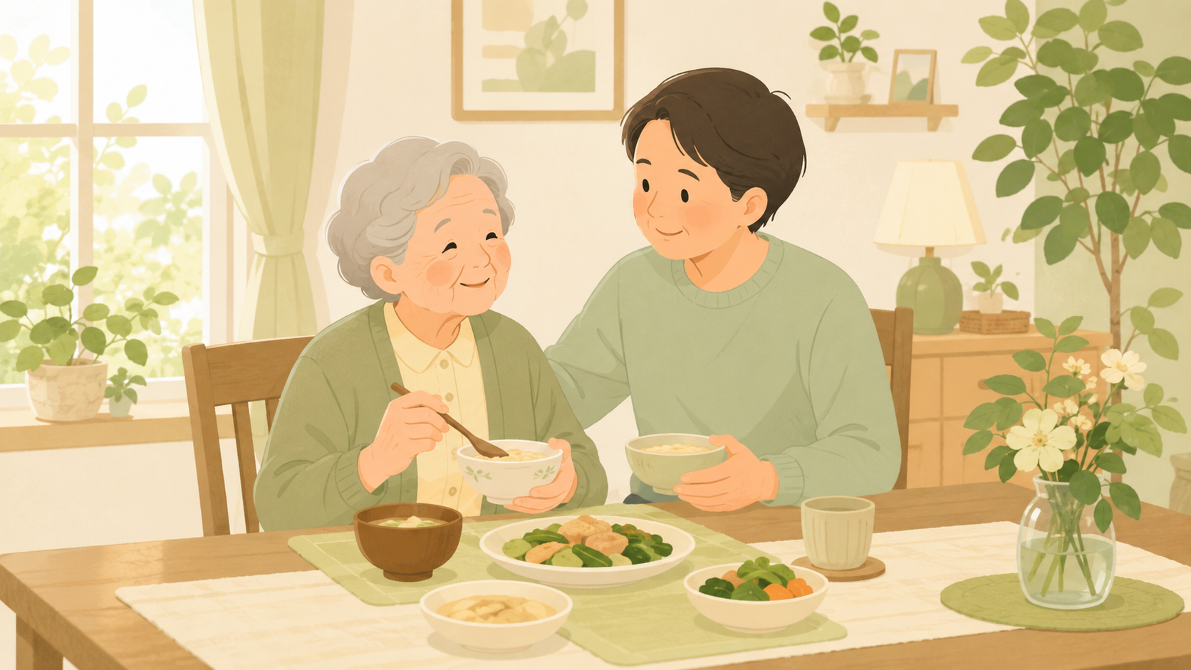 高齢の親の食事が心配｜低栄養・むせ込みを防ぐ、食べやすい工夫