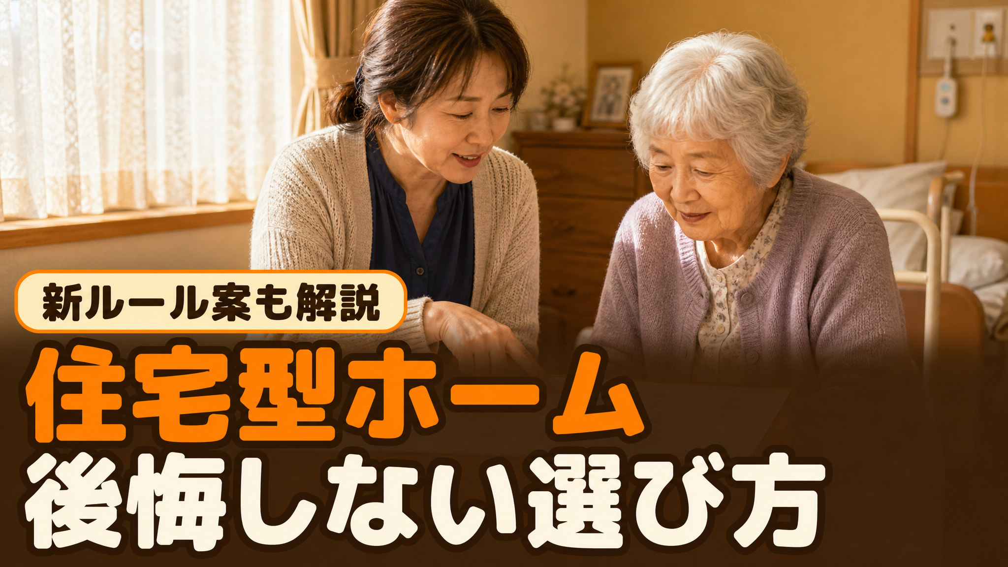 【2026年最新】住宅型有料老人ホームの選び方｜新ルール案でわかる失敗しない施設選び