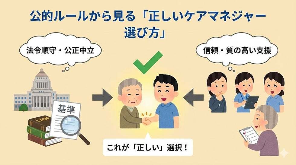 公的ルール　ケアマネジャー 　選び方