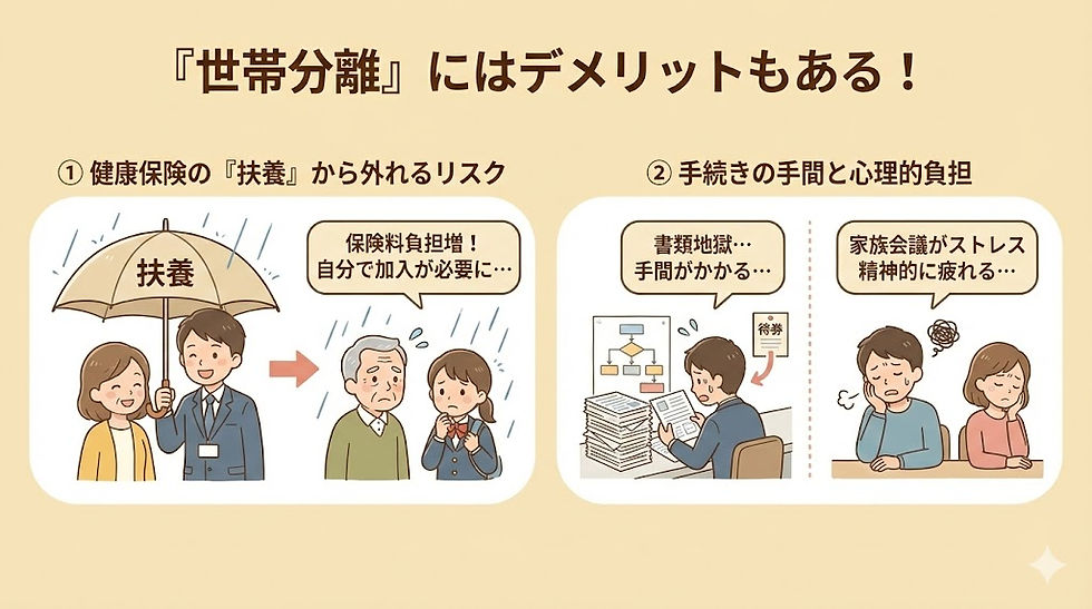 世帯分離にはデメリットもある